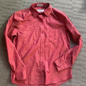 VTG Diane von Furstenberg Red Shirt with Beige Stripes